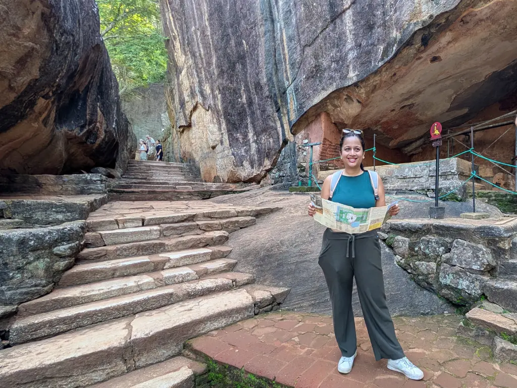 Walking through Sigiriya complex